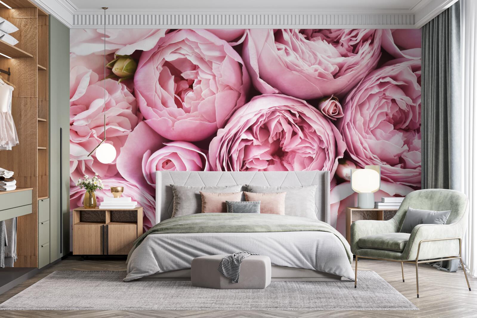 Papier peint une rose dans un bouquet est un spectacle inoubliable