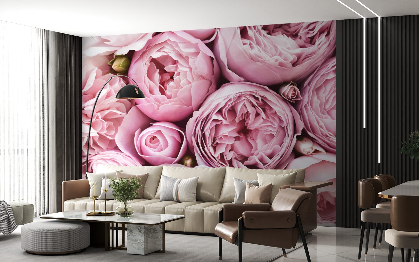 Papier peint une rose dans un bouquet est un spectacle inoubliable