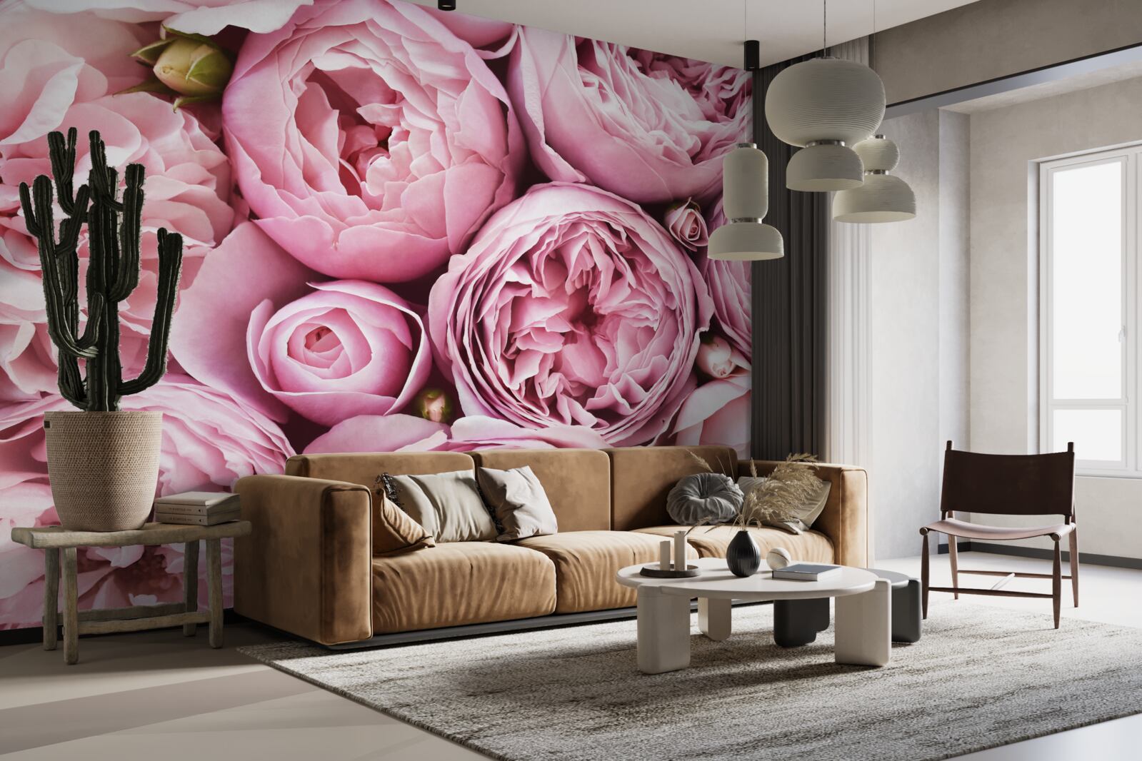 Papier peint une rose dans un bouquet est un spectacle inoubliable