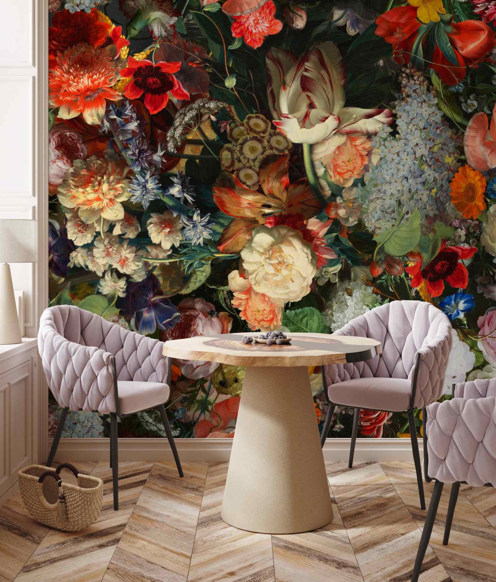 Papier peint Fleurs saisonnières vivantes en pleine floraison estivale