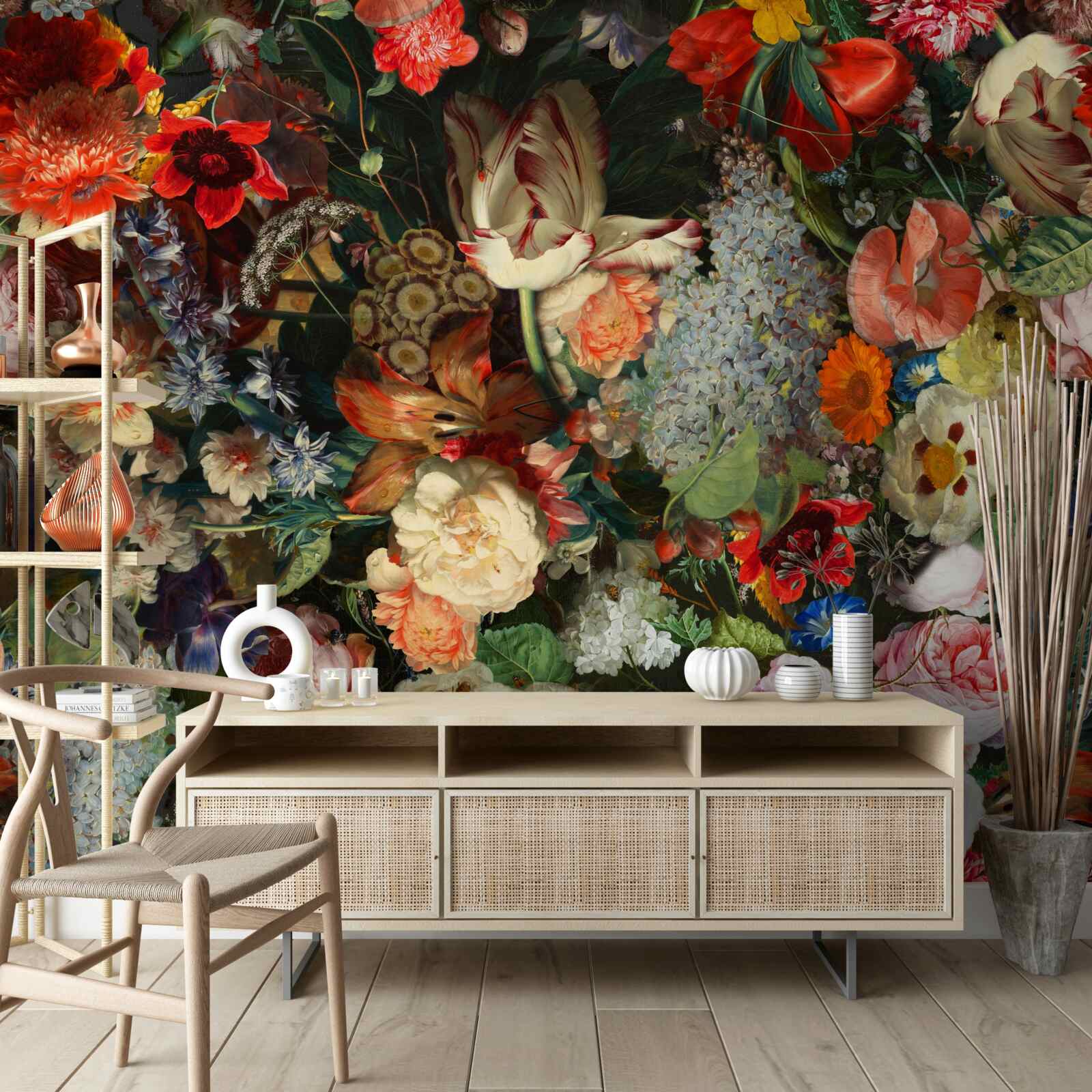 Papier peint Fleurs saisonnières vivantes en pleine floraison estivale