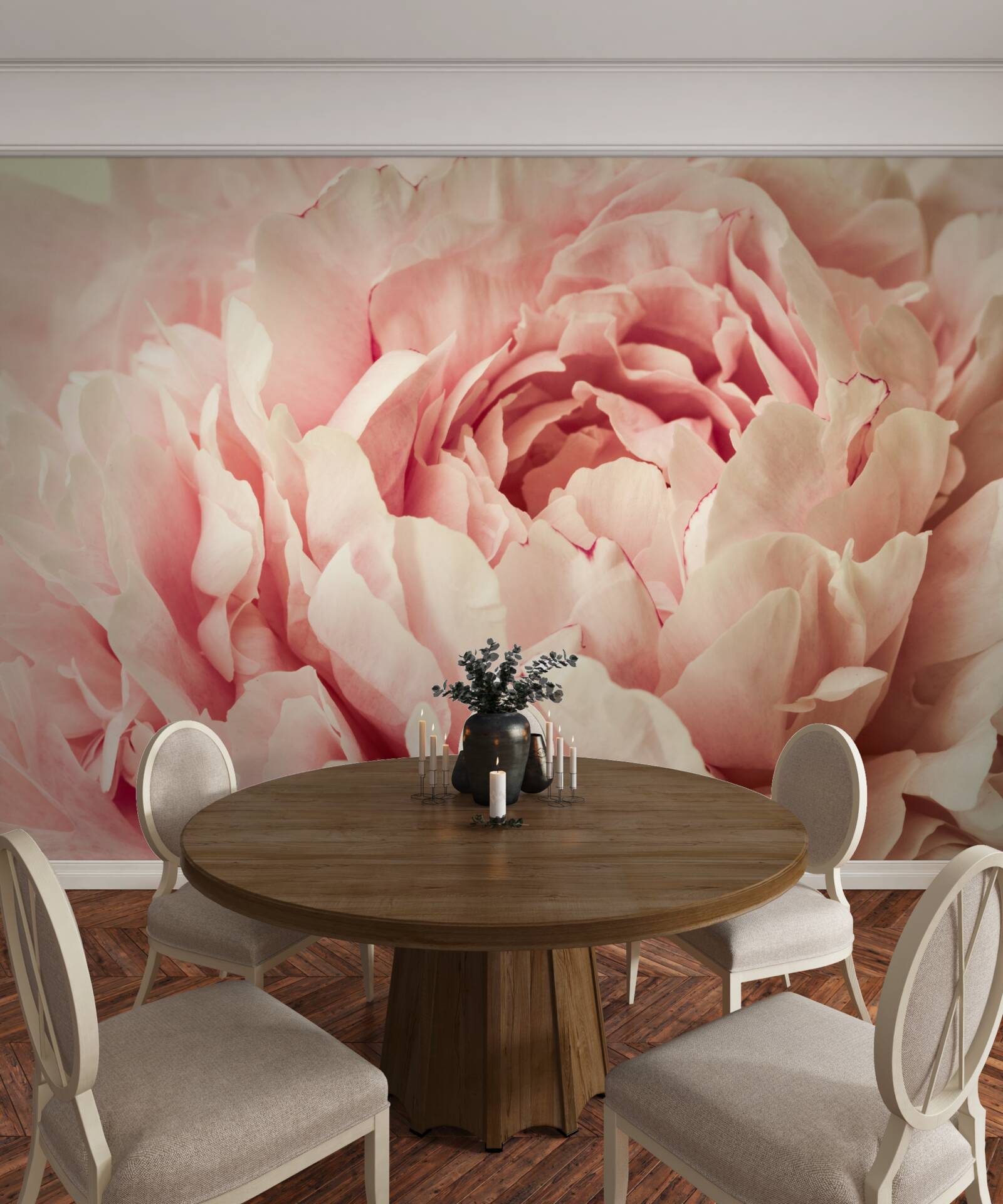 Papier peint granulés de fleurs d'aster