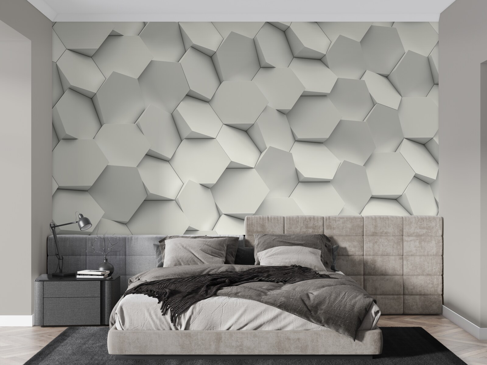 Papier peint les hexagones tournent dans des directions différentes