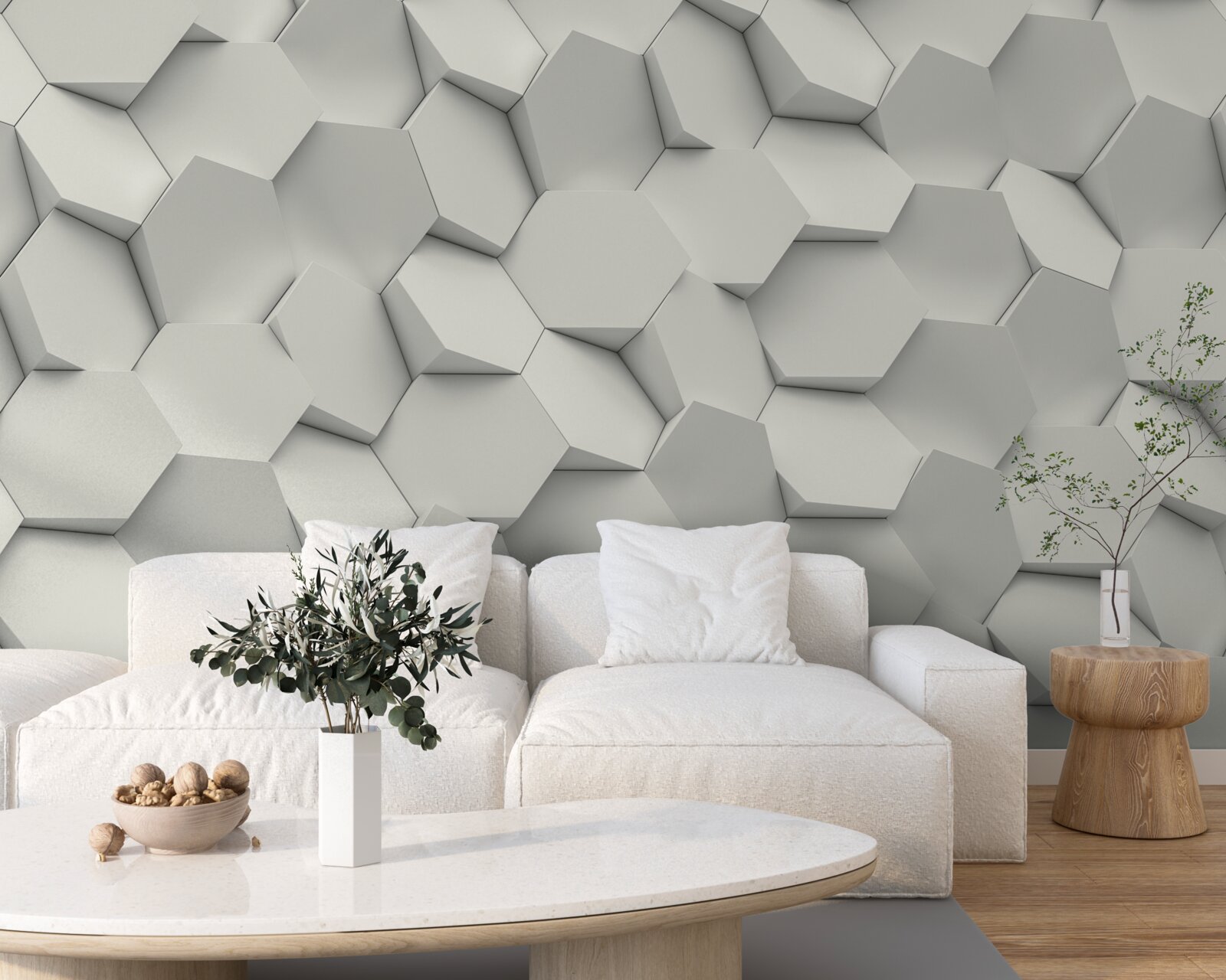 Papier peint les hexagones tournent dans des directions différentes