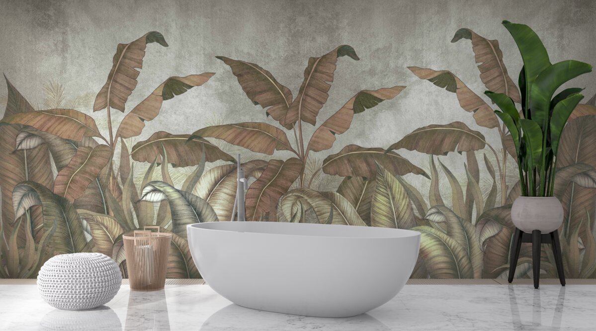 Papier peint feuilles de fougère flétries