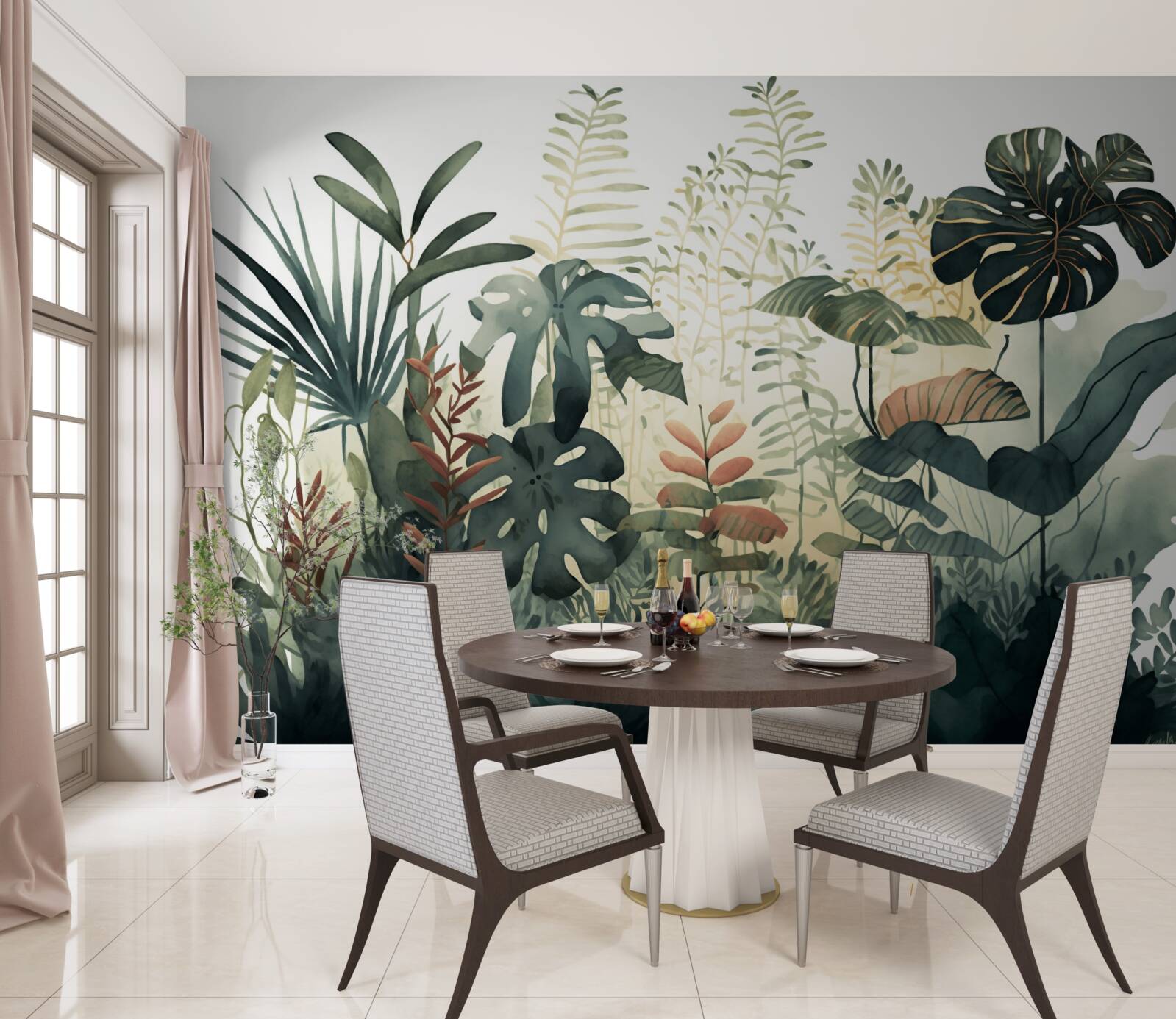 Papier peint la nuit enveloppe les tropiques