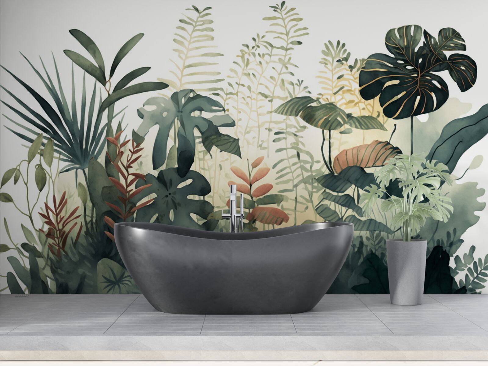 Papier peint la nuit enveloppe les tropiques