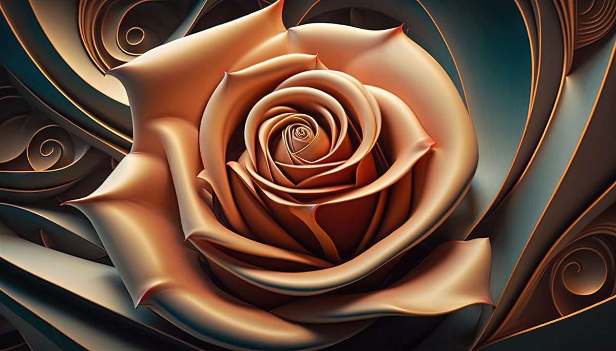 Papier peint rose métallique brune