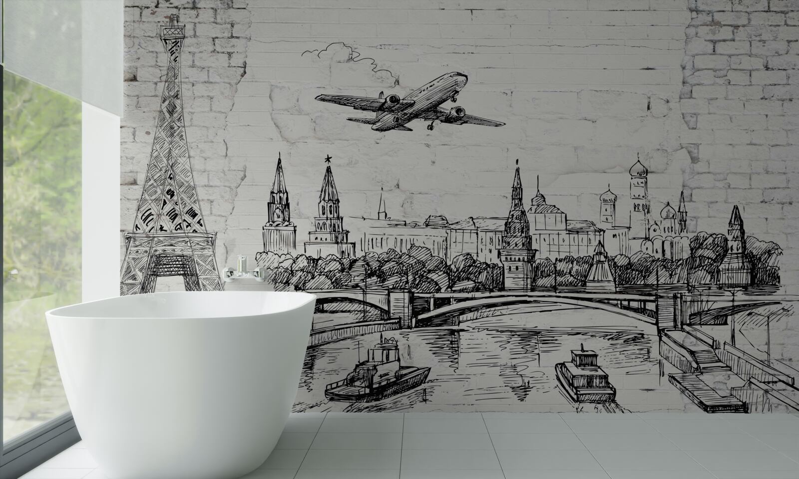 Papier peint Noir et blanc