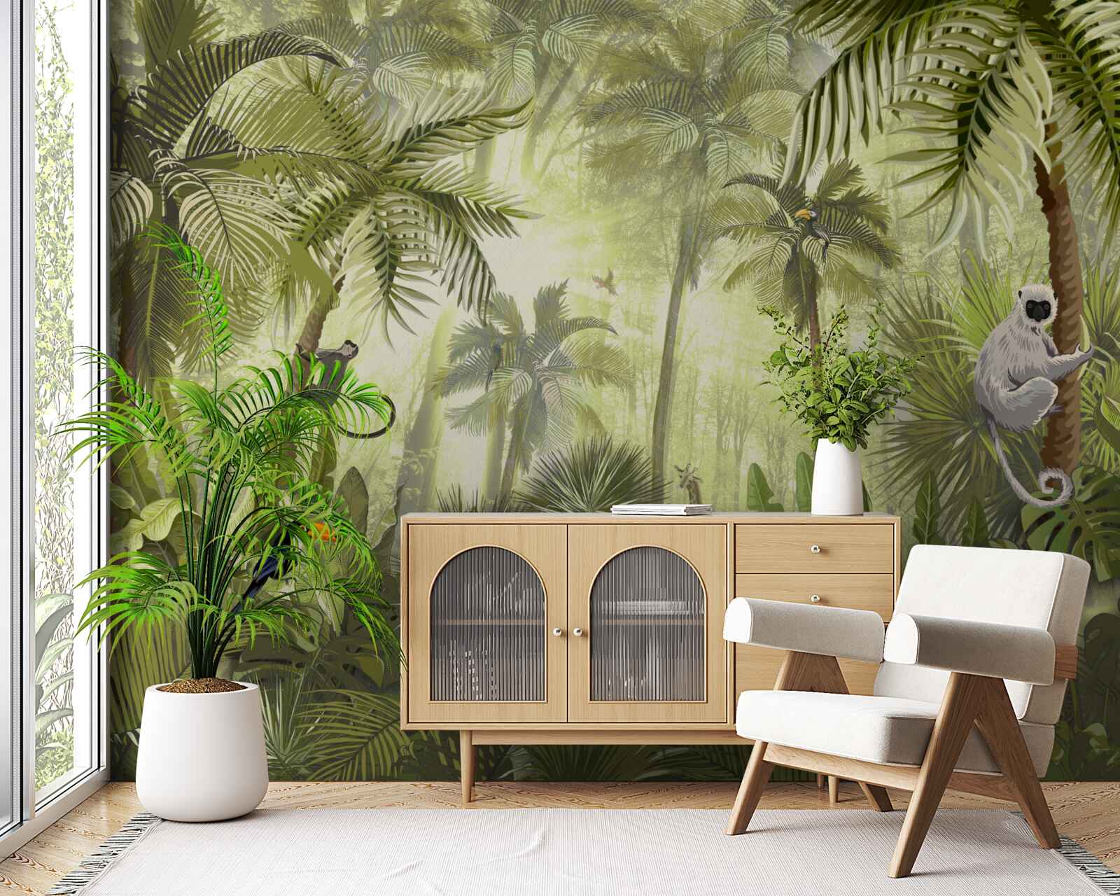 Papier peint brouillard matinal dans les régions tropicales