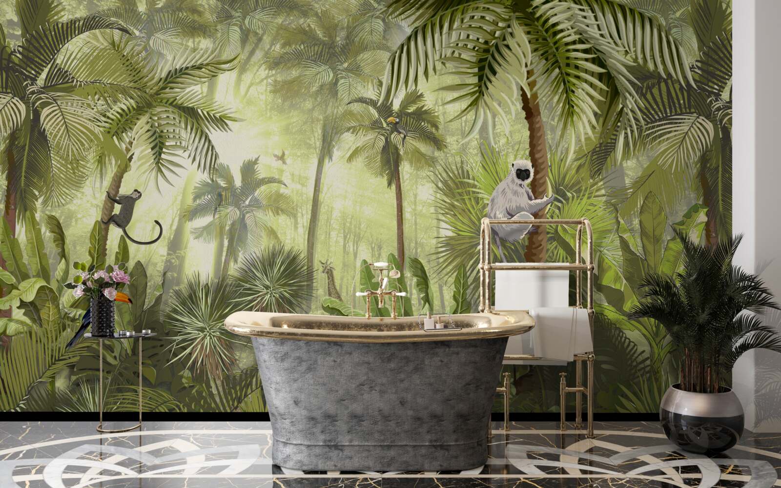 Papier peint brouillard matinal dans les régions tropicales