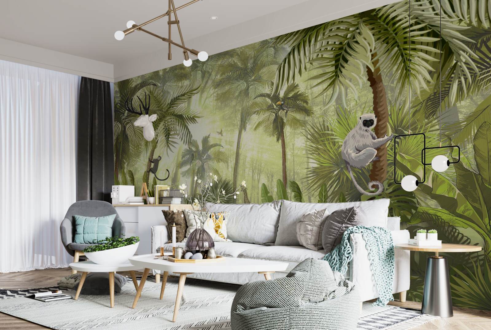 Papier peint brouillard matinal dans les régions tropicales