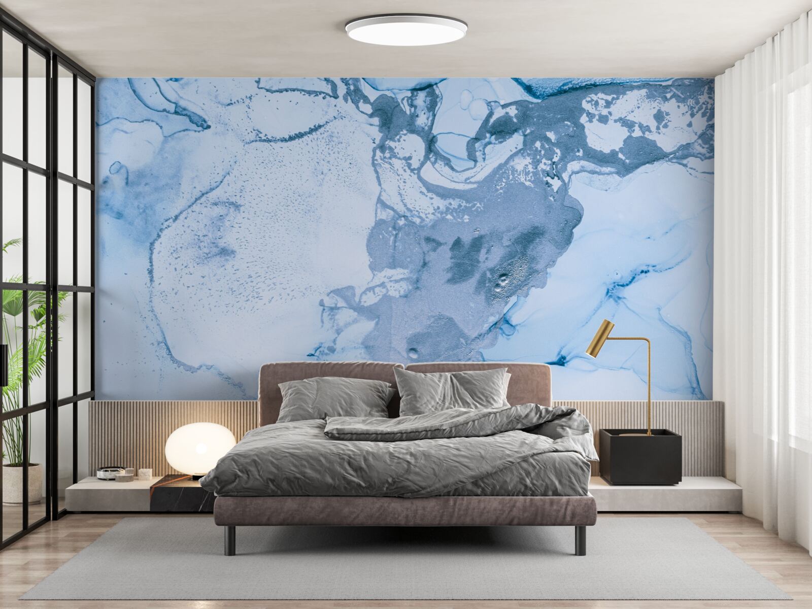 Papier peint combinaison de vagues de mer turquoise et bleues