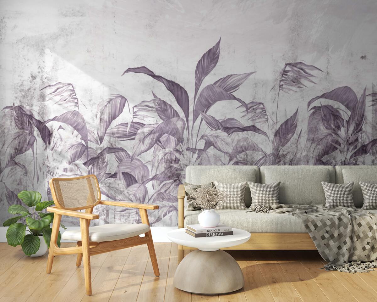 Papier peint la flore et la végétation tropicales lors de fortes pluies