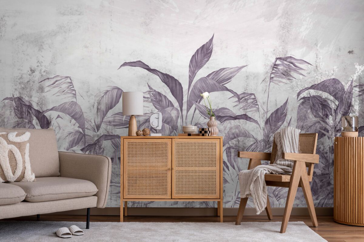 Papier peint la flore et la végétation tropicales lors de fortes pluies