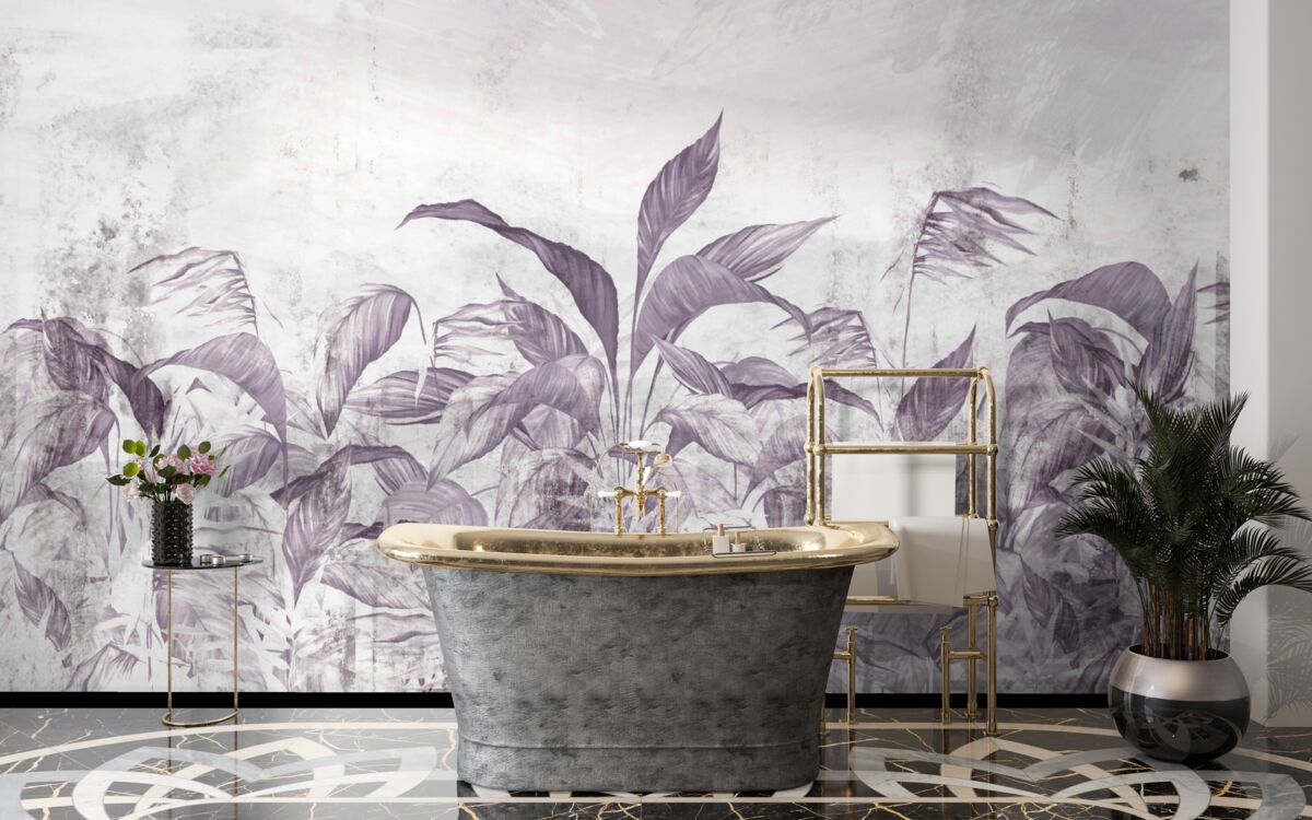 Papier peint la flore et la végétation tropicales lors de fortes pluies