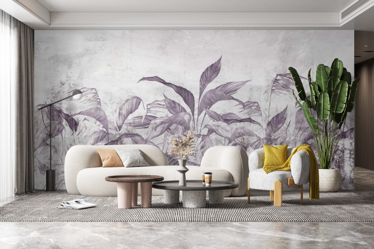 Papier peint la flore et la végétation tropicales lors de fortes pluies