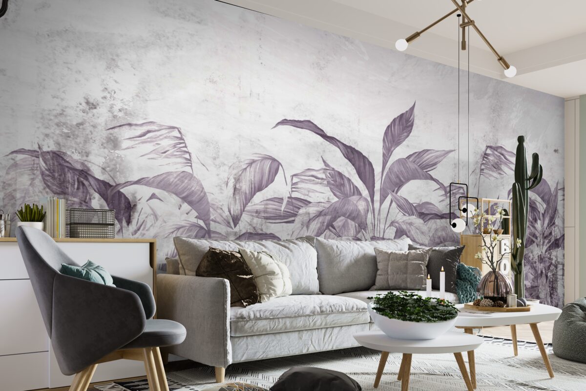 Papier peint la flore et la végétation tropicales lors de fortes pluies