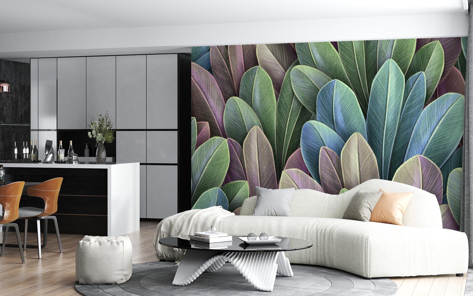 Papier peint les subtilités du spectre des couleurs des feuilles des forêts d'automne