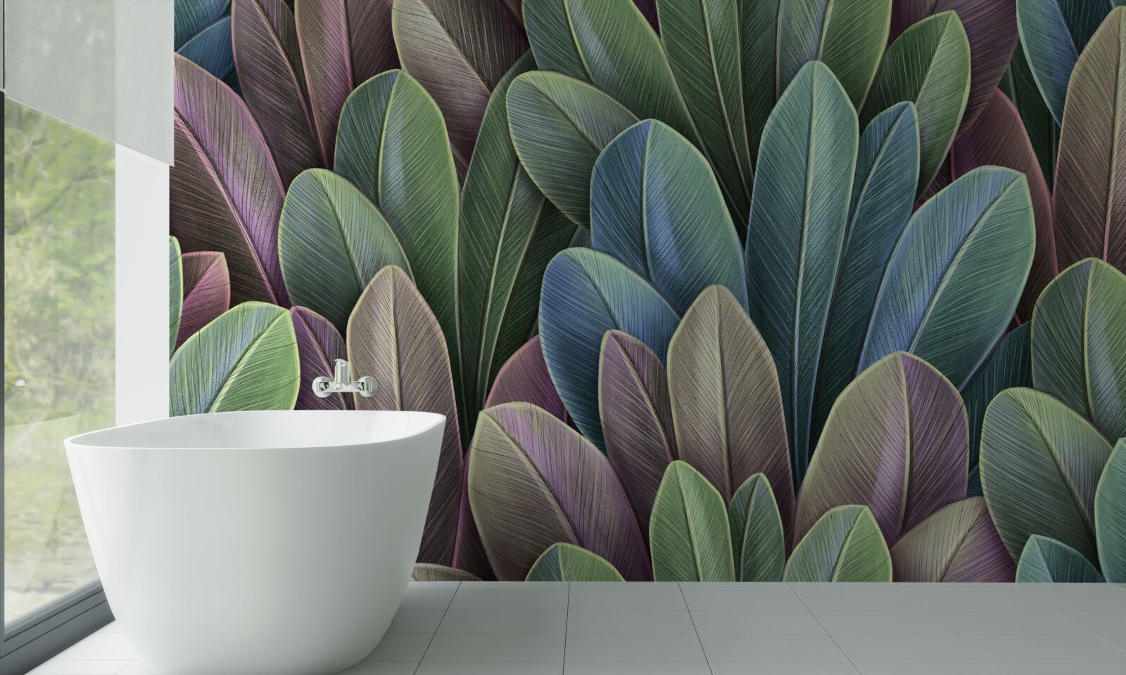 Papier peint les subtilités du spectre des couleurs des feuilles des forêts d'automne