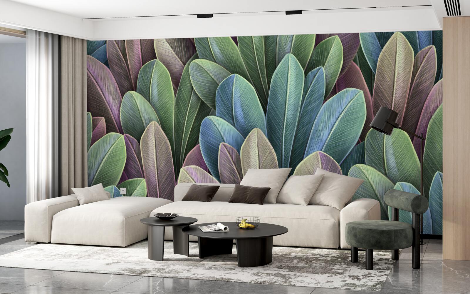 Papier peint les subtilités du spectre des couleurs des feuilles des forêts d'automne