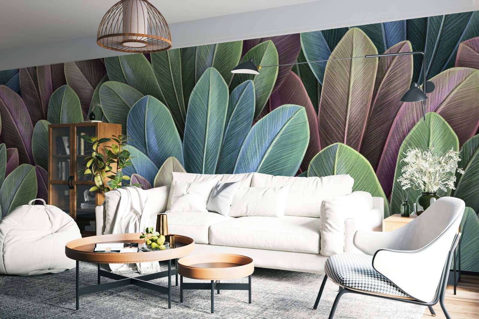 Papier peint les subtilités du spectre des couleurs des feuilles des forêts d'automne