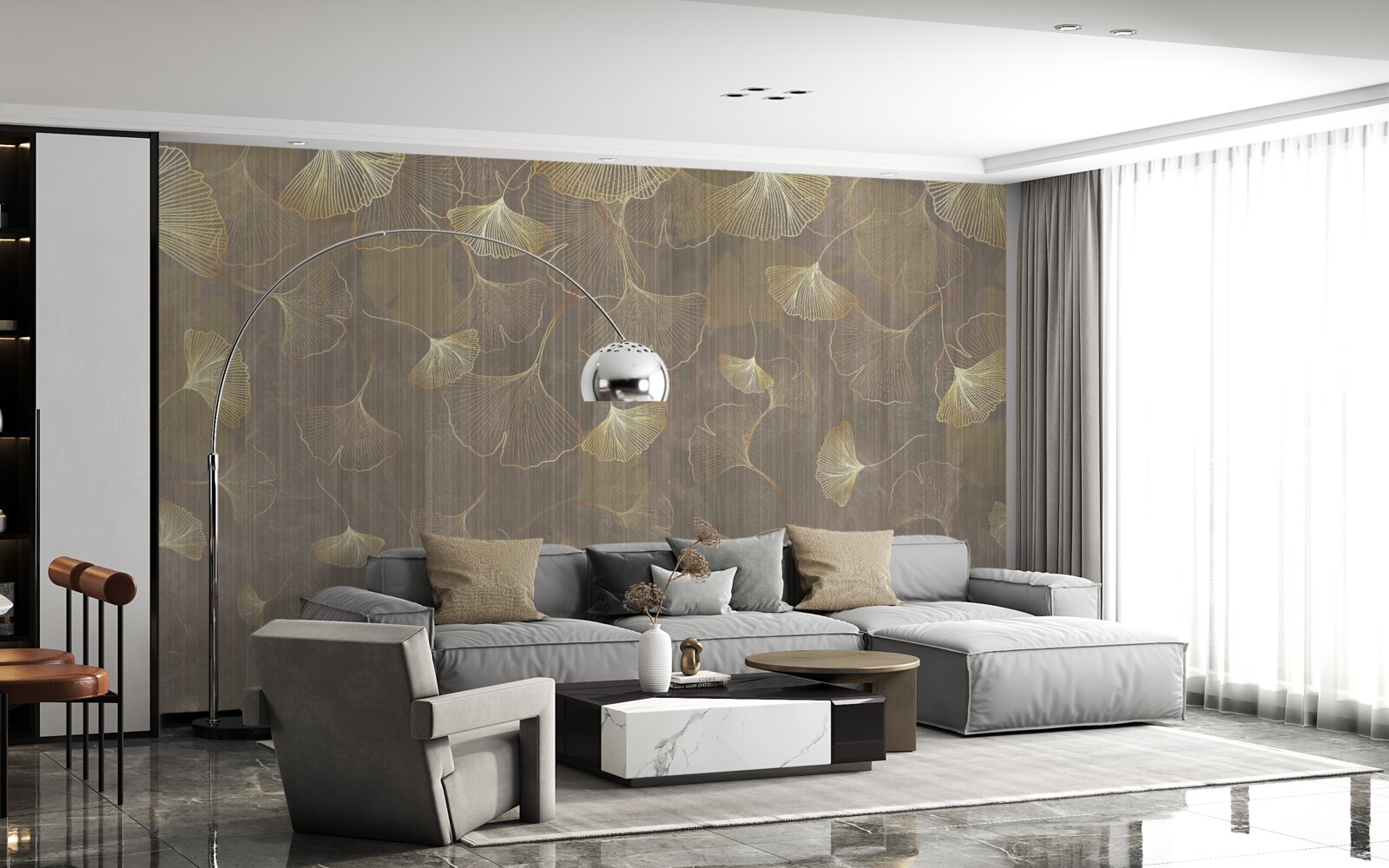 Papier peint pétales de fleurs tombant du ciel