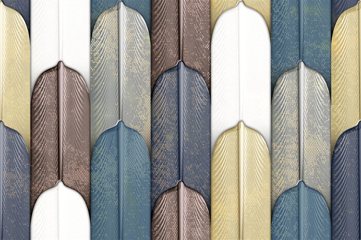 Papier peint une forêt parsemée de feuilles d'automne