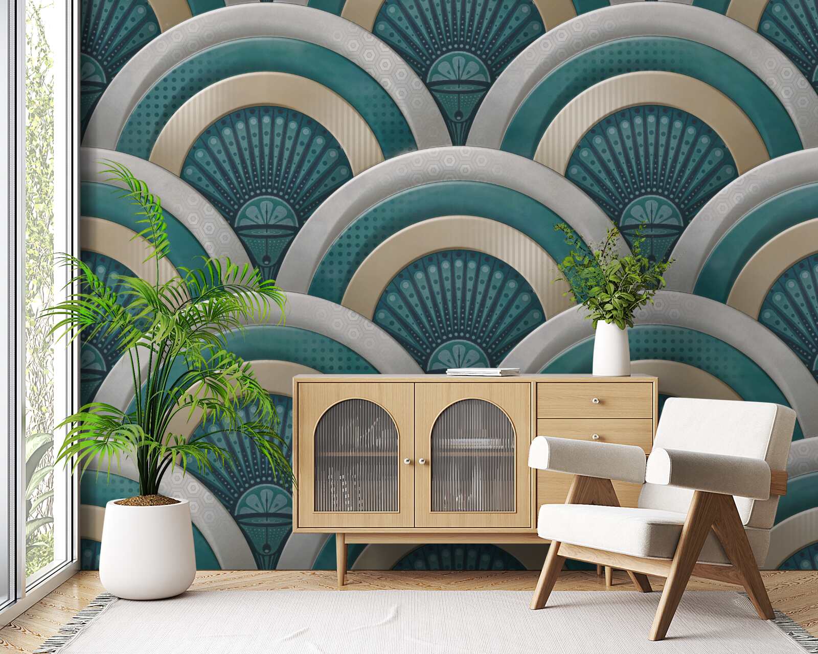 Papier peint abstraction des vagues bruyantes de la mer