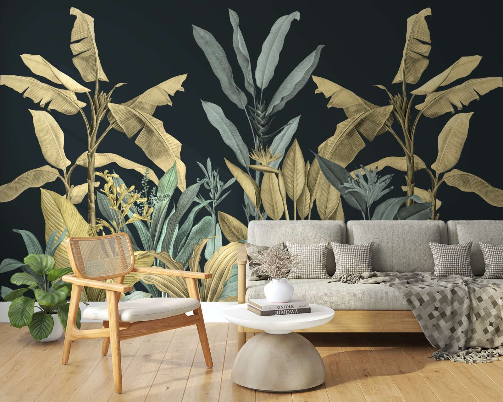 Papier peint les riches nuances des plantes tropicales