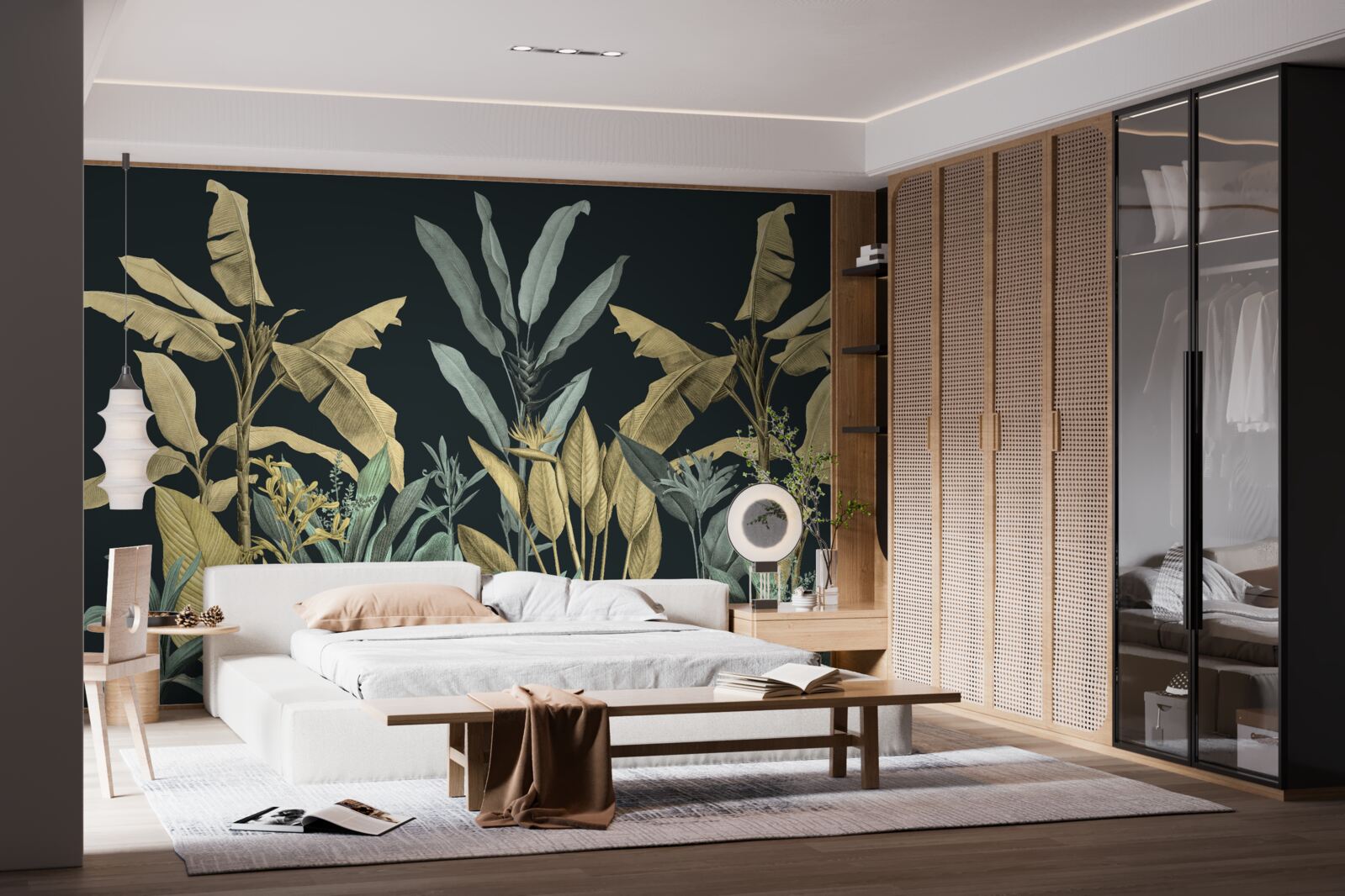 Papier peint les riches nuances des plantes tropicales