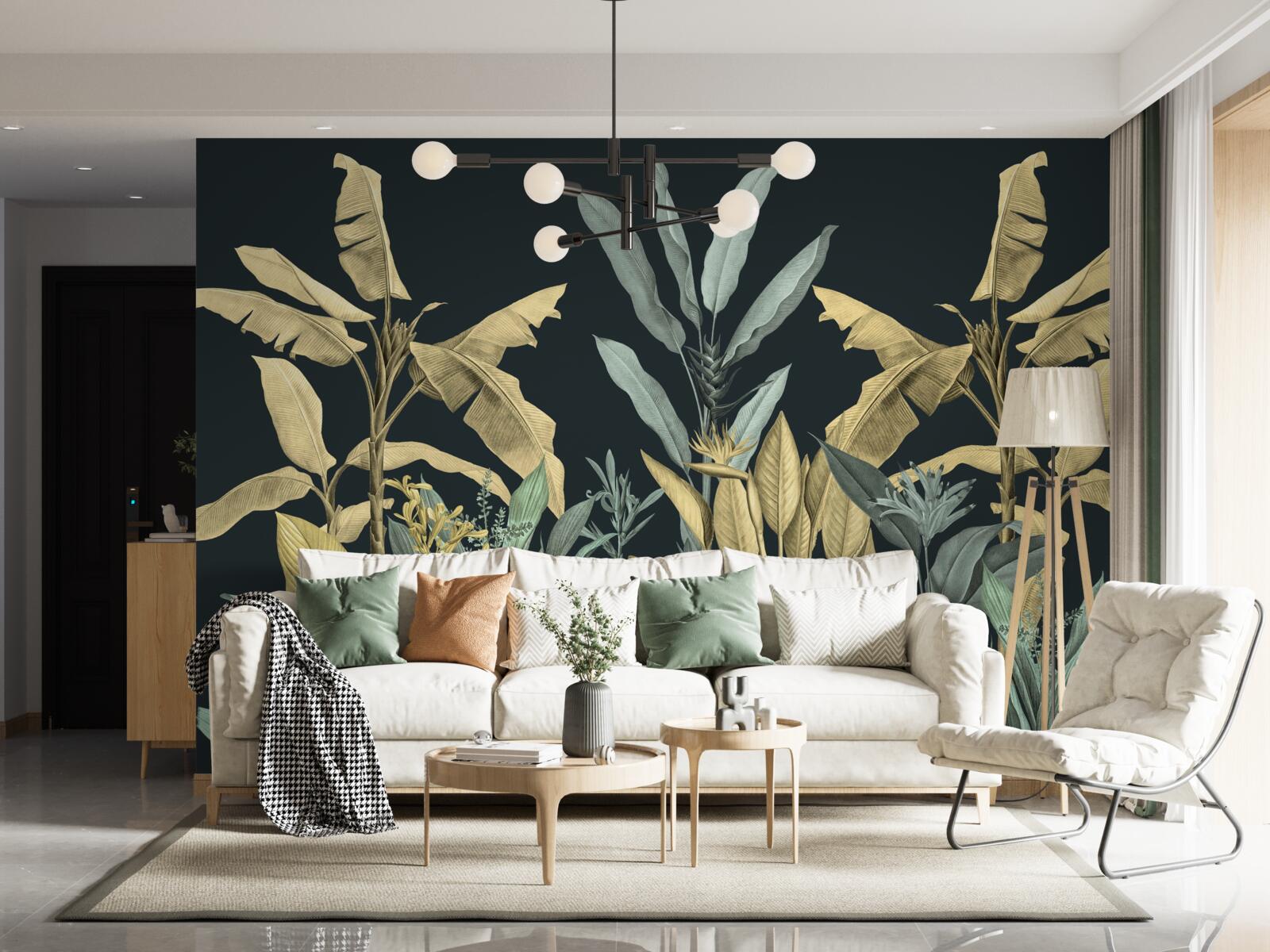 Papier peint les riches nuances des plantes tropicales