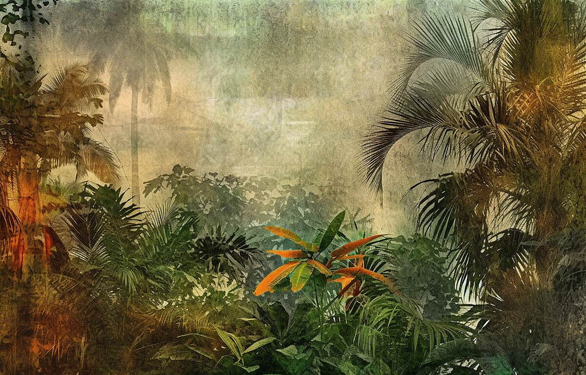 Papier peint la flore luxuriante des forêts tropicales