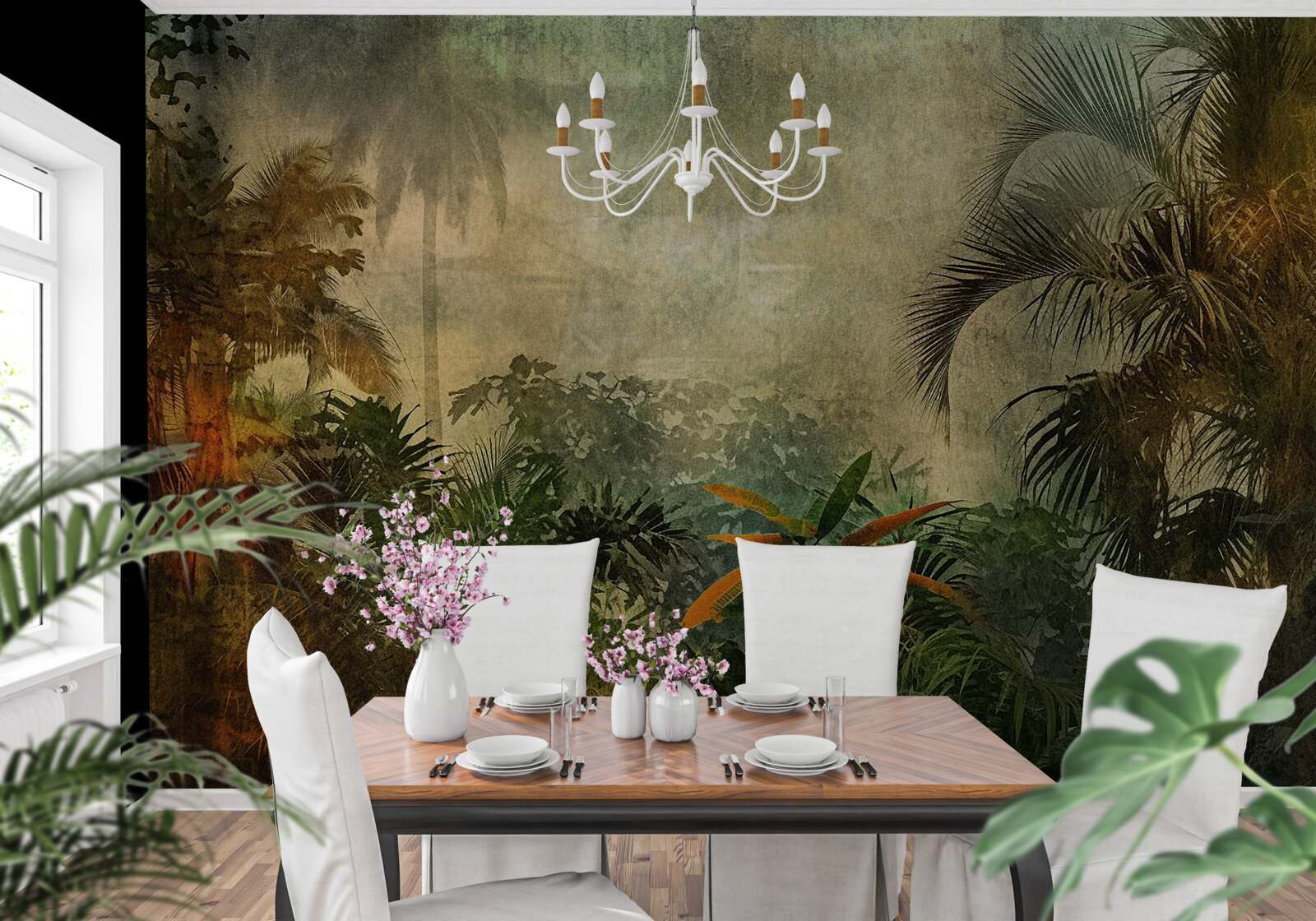 Papier peint la flore luxuriante des forêts tropicales