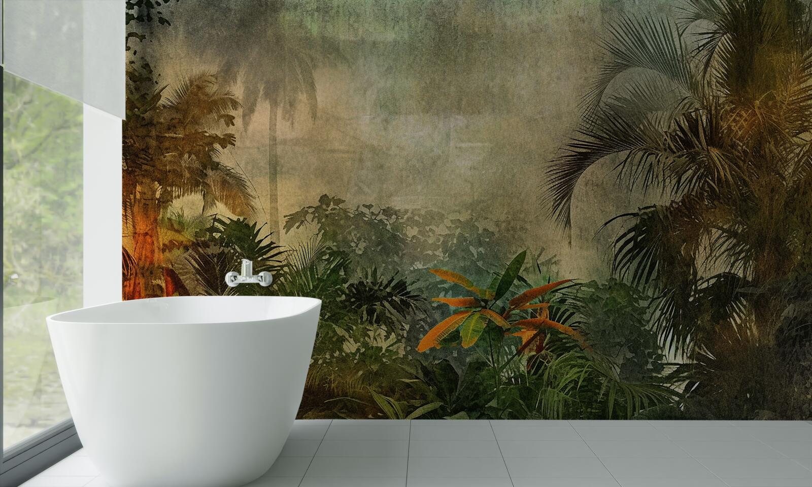 Papier peint la flore luxuriante des forêts tropicales