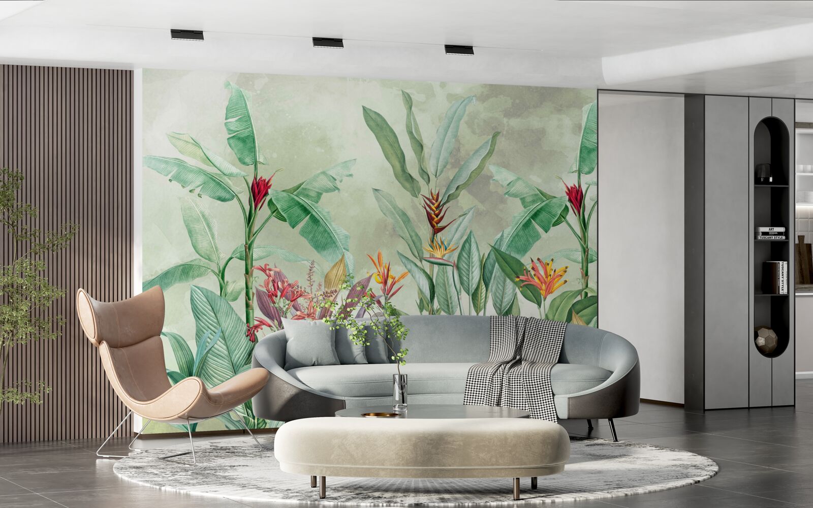 Papier peint les palmiers sont verts et attendent la pluie