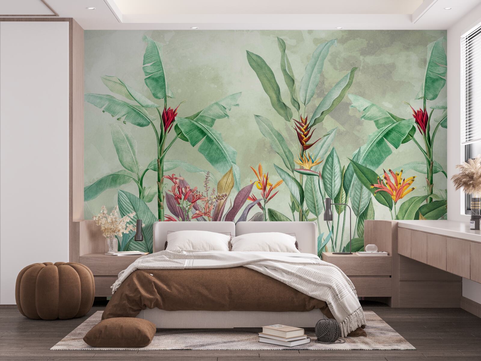 Papier peint les palmiers sont verts et attendent la pluie