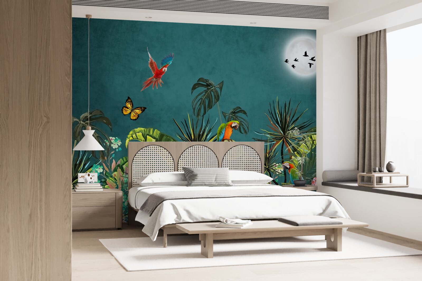 Papier peint forêt tropicale sous le couvert de l'obscurité