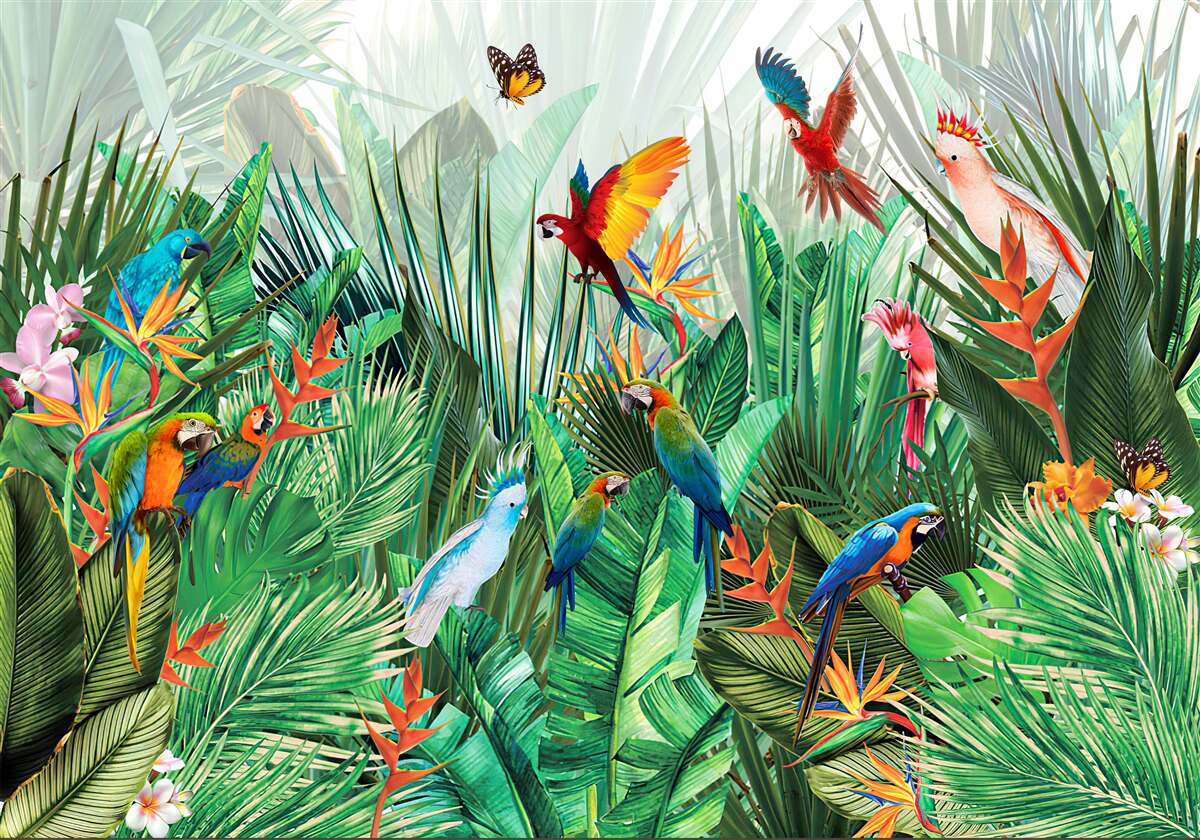 Papier peint habitants de la jungle