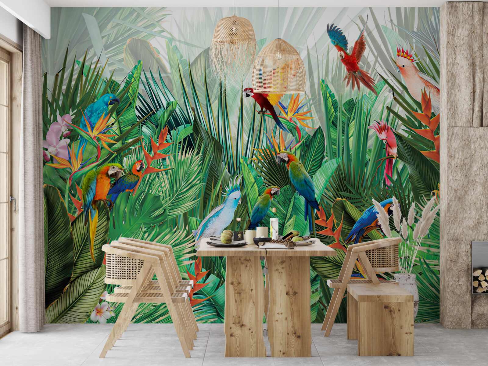 Papier peint habitants de la jungle