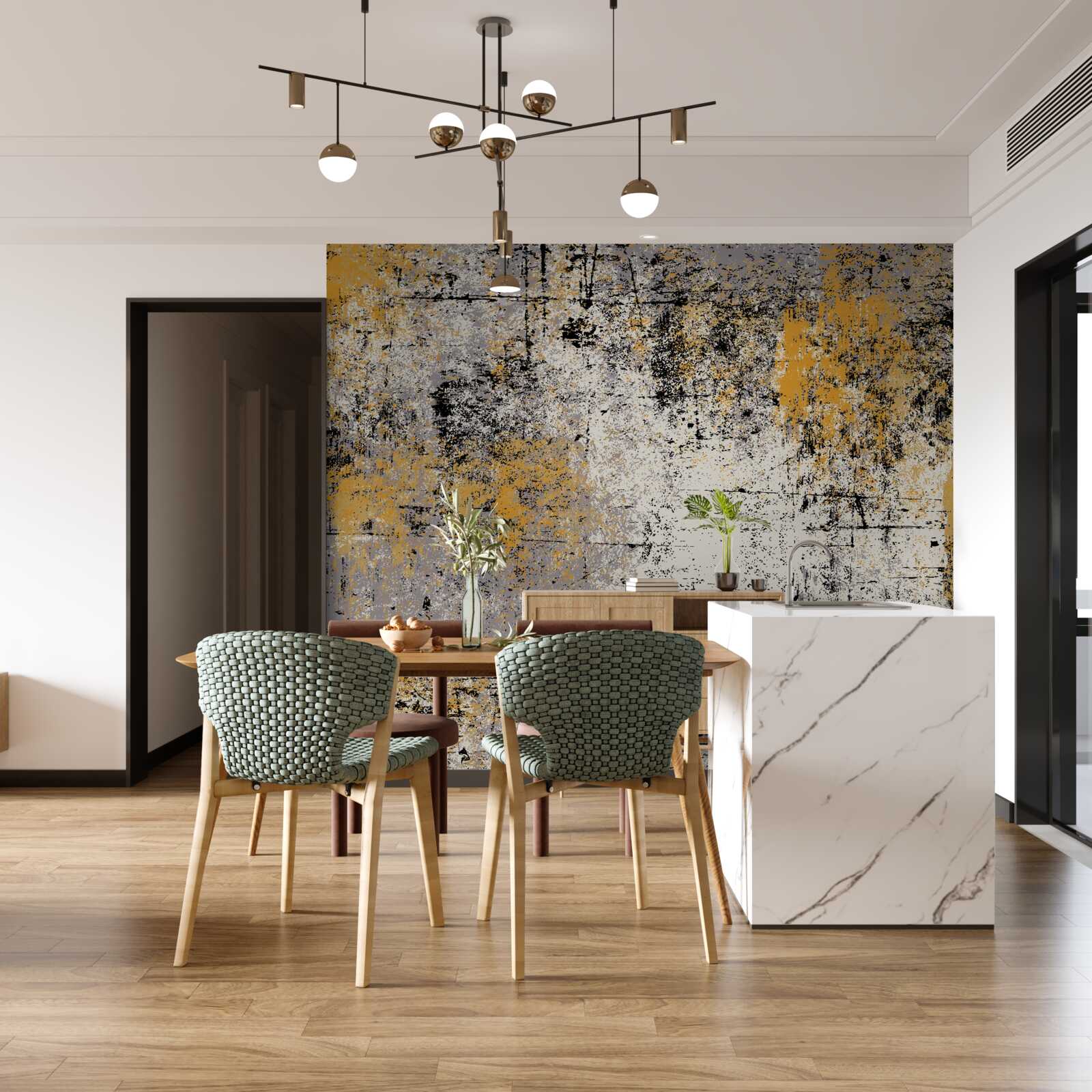 Papier peint abstraction sur un rivage calme d'automne