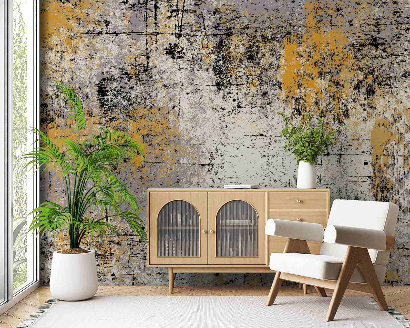 Papier peint abstraction sur un rivage calme d'automne