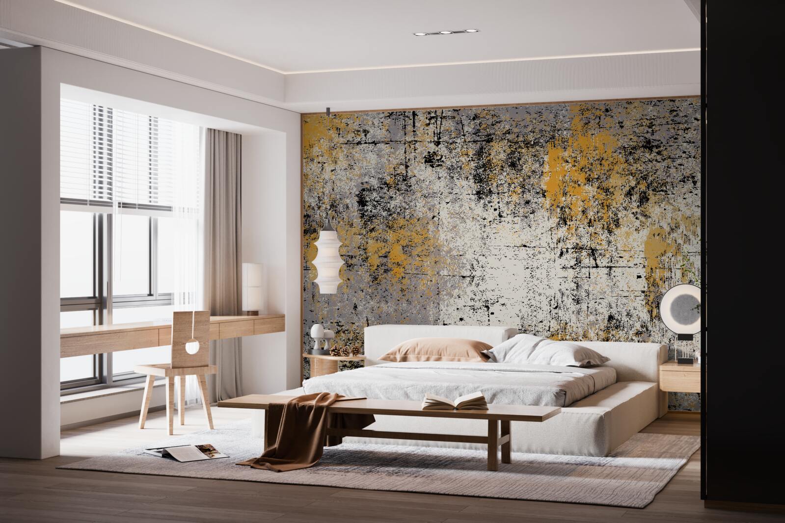 Papier peint abstraction sur un rivage calme d'automne