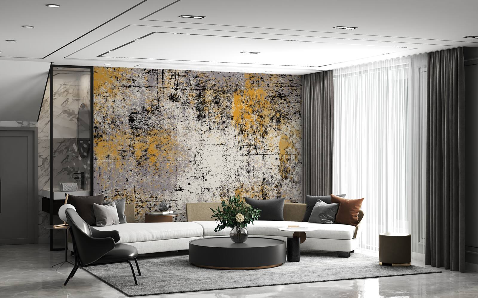 Papier peint abstraction sur un rivage calme d'automne