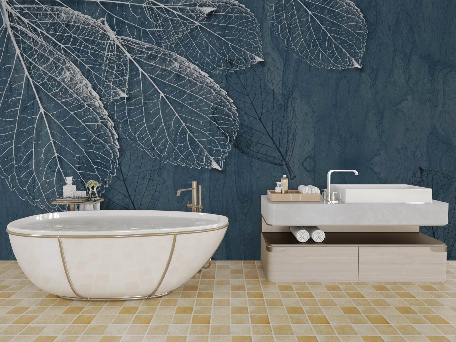 Papier peint les feuilles sont aussi transparentes que les ailes d'un papillon