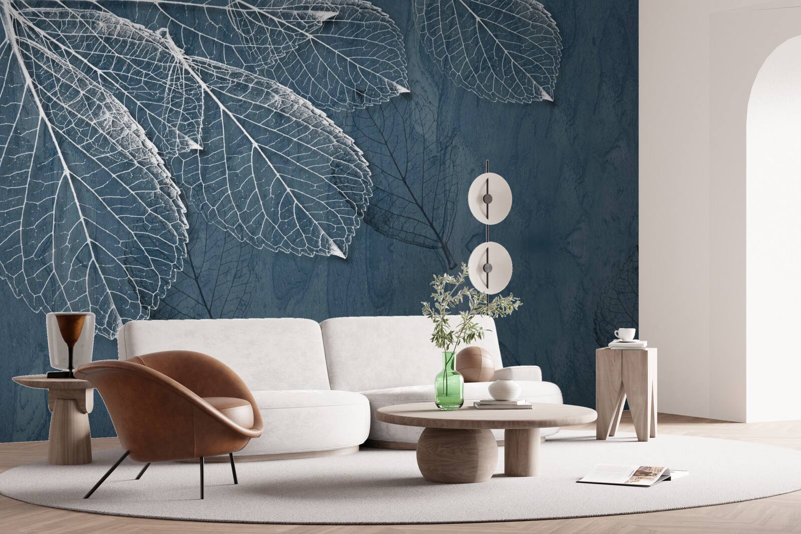 Papier peint les feuilles sont aussi transparentes que les ailes d'un papillon