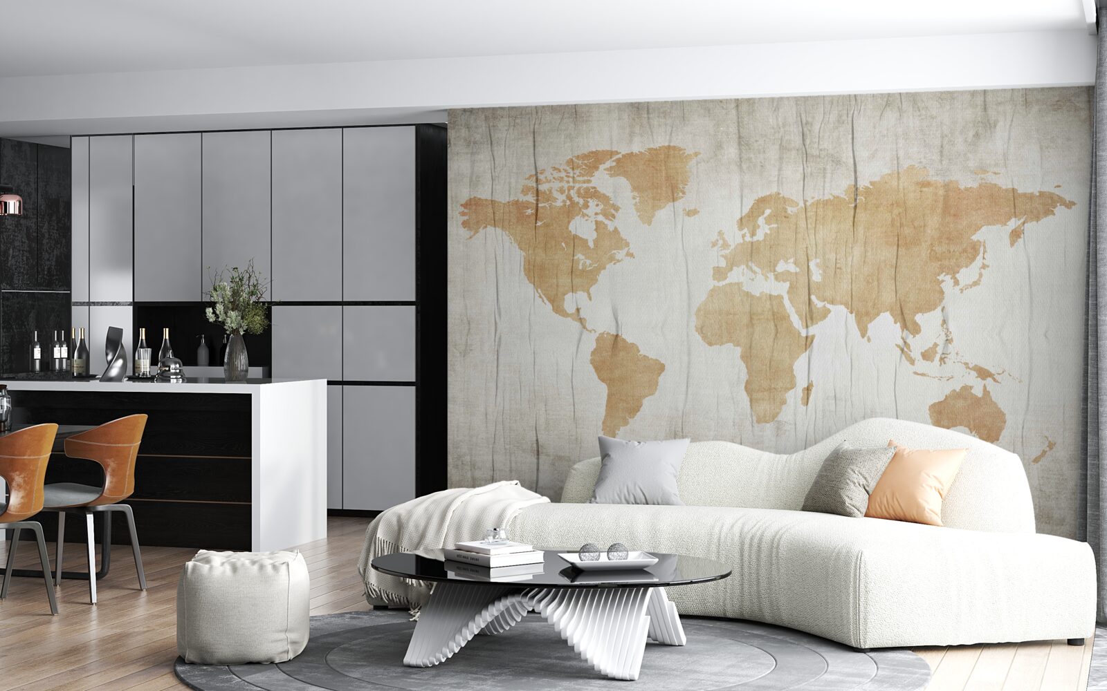 Papier peint profils de pays dans l'atlas géographique de la terre