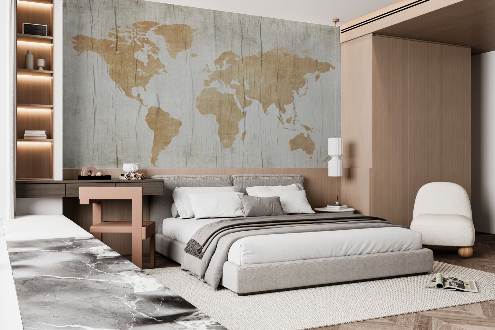 Papier peint profils de pays dans l'atlas géographique de la terre