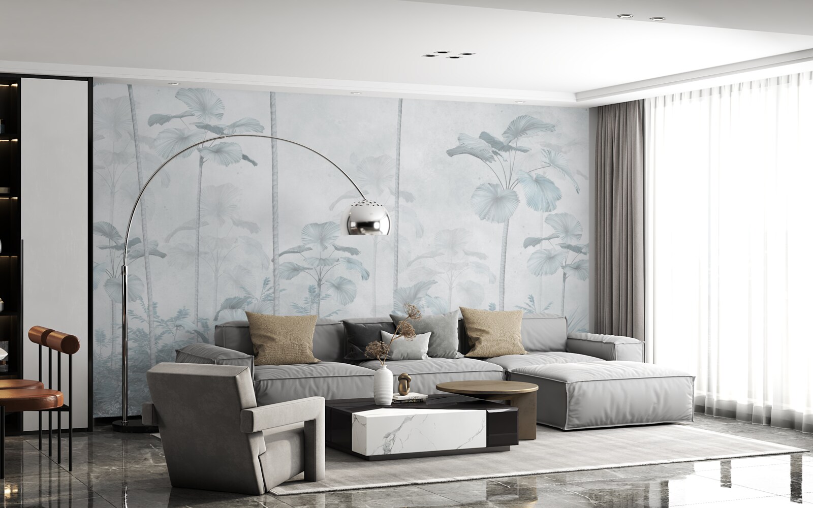 Papier peint brouillard dense dans la région tropicale