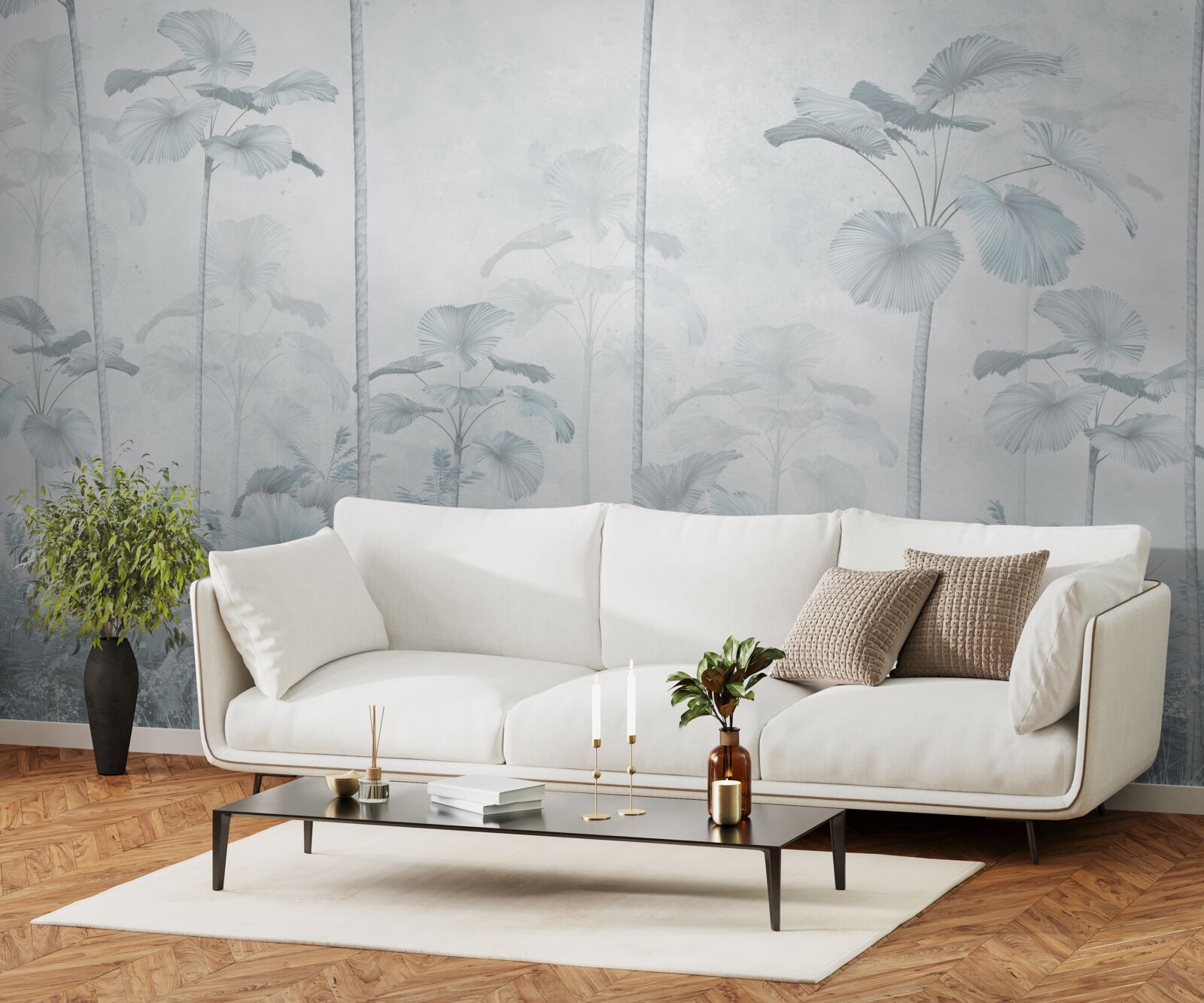 Papier peint brouillard dense dans la région tropicale